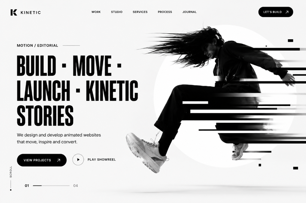 Kinetic Stories Animated Website